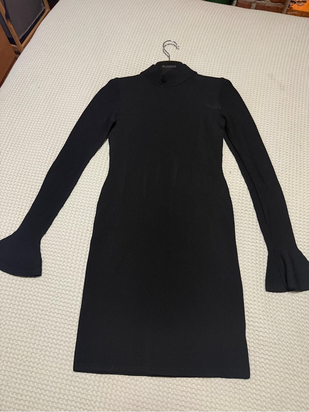 Michael Kors Black Long-Sleeve Sheath Dress